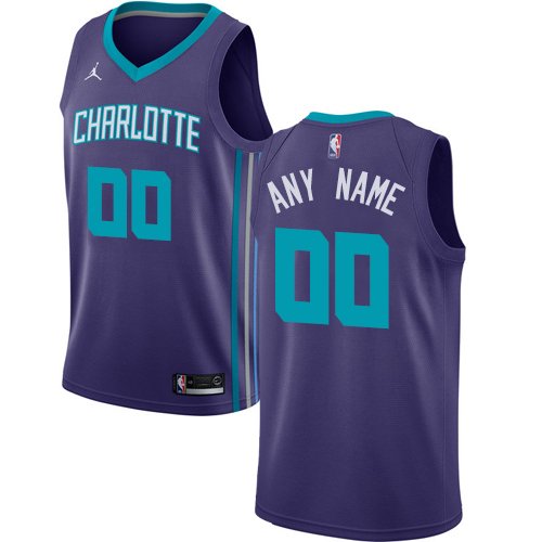 Men's Jordan Hornets Personalized Custom Purple Statement Edition