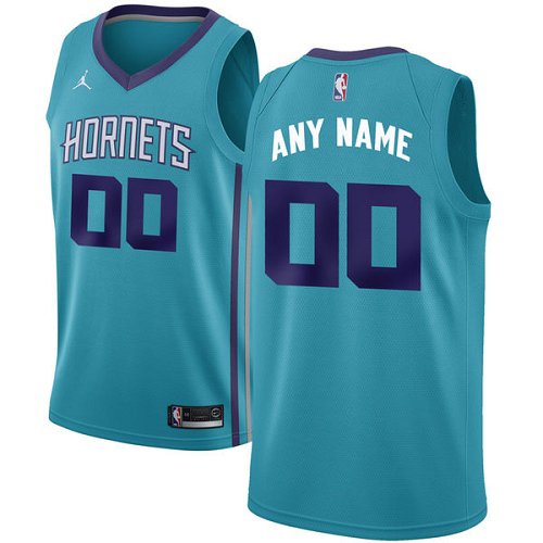Men's Jordan Hornets Personalized Custom Teal Icon Edition Jersey
