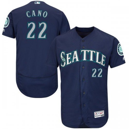 MEN'S SEATTLE MARINERS #22 ROBINSON CANO NAVY BLUE FLEXBASE JERSEY