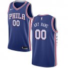 Men's Nike 76ers Personalized Custom Blue Icon Edition Jersey