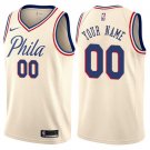 Men's Nike 76ers Personalized Custom Cream City Edition