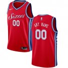 Men's Nike 76ers Personalized Custom Red Statement Edition Jersey