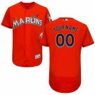 MEN'S MIAMI MARLINS CUSTOMIZED RED FLEXBASE JERSEY
