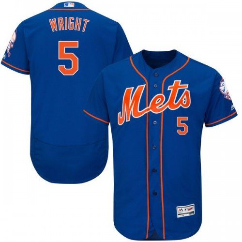 MEN'S NEW YORK METS #5 DAVID WRIGHT ROYAL/ORANGE FLEXBASE JERSEY