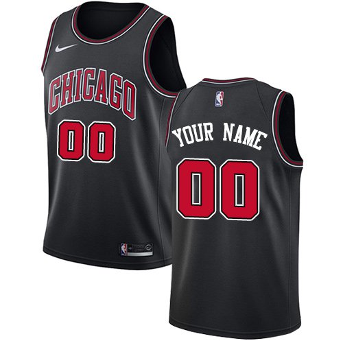 Men's Nike Bulls Personalized Custom Black Statement Edition Jersey