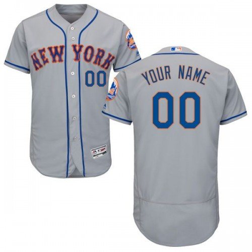 MEN'S NEW YORK METS CUSTOMIZED GRAY FLEXBASE JERSEY