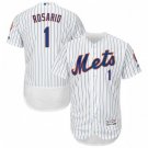 MEN'S NEW YORK METS #1 AMED ROSARIO HOME WHITE FLEXBASE JERSEY