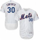 MEN'S NEW YORK METS #30 MICHAEL CONFORTO HOME WHITE FLEXBASE JERSEY