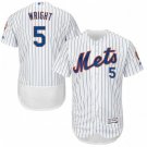 MEN'S NEW YORK METS #5 DAVID WRIGHT HOME WHITE FLEXBASE JERSEY