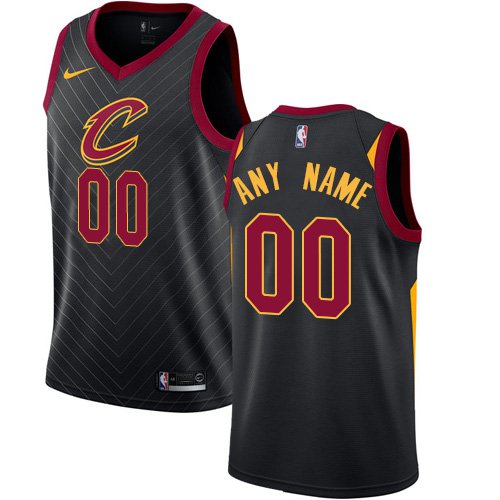 Men's Nike Cavaliers Personalized Custom Black Statement Edition Jersey