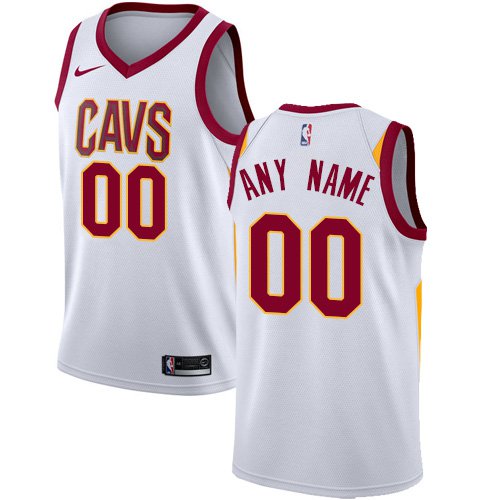 Men's Nike Cavaliers Personalized Custom White Association Edition