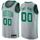 Men's Nike Celtics Personalized Custom Gray City Edition Jersey