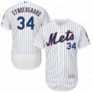 MEN'S NEW YORK METS #34 NOAH SYNDERGAARD HOME WHITE FLEXBASE JERSEY