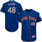 MEN'S NEW YORK METS #48 JACOB DEGROM ROYAL/GRAY FLEXBASE JERSEY