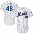 MEN'S NEW YORK METS #48 JACOB DEGROM HOME WHITE FLEXBASE JERSEY
