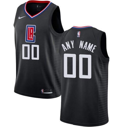 Men's Nike Clippers Personalized Custom Black Statement Edition Jersey
