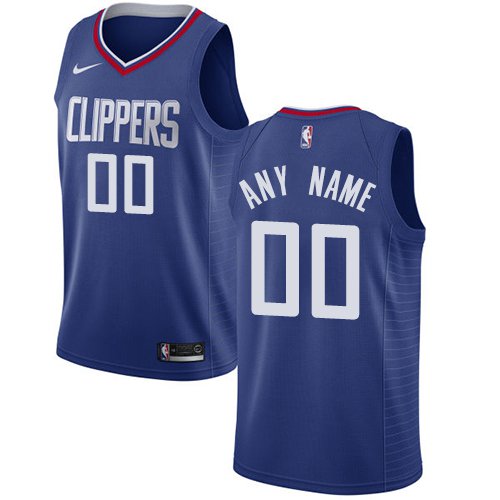 Men's Nike Clippers Personalized Custom Blue Icon Edition Jersey