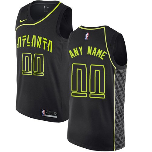 Men's Nike Hawks Personalized Custom Black City Edition Jersey