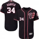 MEN'S WASHINGTON NATIONALS #34 BRYCE HARPER NAVY BLUE FLEXBASE JERSEY