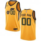 Men's Nike Jazz Personalized Custom Gold Statement Edition Jersey