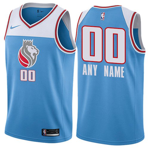 Men's Nike Kings Personalized Custom Blue City Edition Jersey