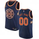 Men's Nike Knicks Personalized Custom Navy Blue City Edition Jersey