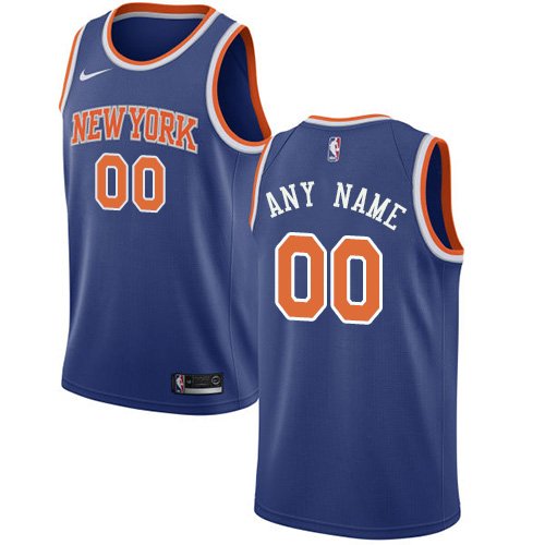 Men's Nike Knicks Personalized Custom Royal Blue Icon Edition