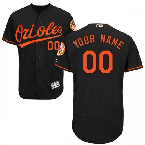 MEN'S BALTIMORE ORIOLES CUSTOMIZED BLACK FLEXBASE JERSEY