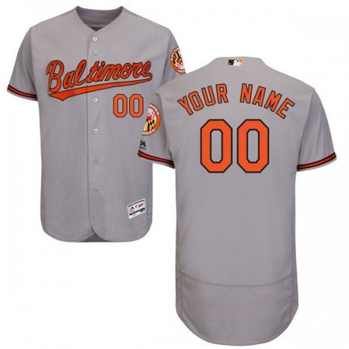 MEN'S BALTIMORE ORIOLES CUSTOMIZED GRAY FLEXBASE JERSEY