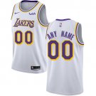 Men's Nike Lakers Personalized Custom White Association Edition