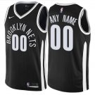Men's Nike Nets Personalized Custom Black City Edition Jersey