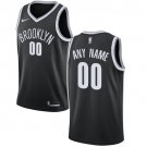 Men's Nike Nets Personalized Custom Black Icon Edition Jersey