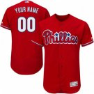 MEN'S PHILADELPHIA PHILLIES CUSTOMIZED SCARLET FLEXBASE JERSEY