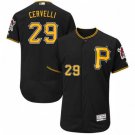 MEN'S PITTSBURGH PIRATES #29 FRANCISCO CERVELLI BLACK FLEXBASE JERSEY