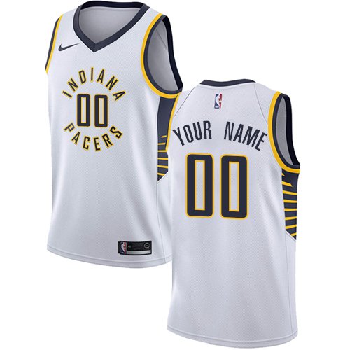 Men's Nike Pacers Personalized CUstom White Association Edition
