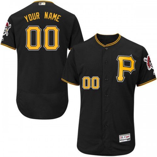 MEN'S PITTSBURGH PIRATES CUSTOMIZED BLACK FLEXBASE JERSEY