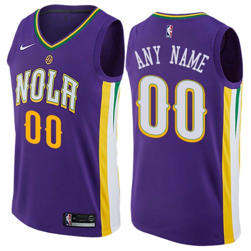 Men's Nike Pelicans Personalized Custom Purple City Edition