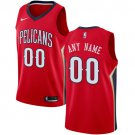 Men's Nike Pelicans Personalized Custom Red Statement Edition Jersey