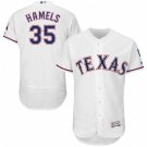MEN'S TEXAS RANGERS #35 COLE HAMELS HOME WHITE FLEXBASE JERSEY
