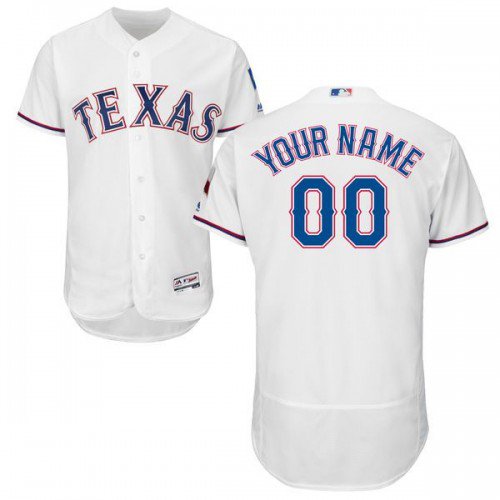 MEN'S TEXAS RANGERS CUSTOMIZED HOME WHITE FLEXBASE JERSEY