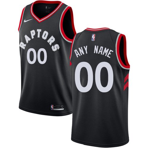 Men's Nike Raptors Personalized Custom Black Statement Edition Jersey