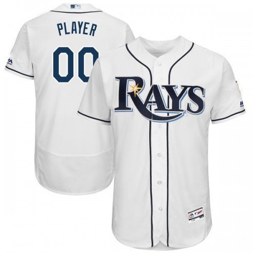 MEN'S TAMPA BAY RAYS CUSTOMIZED HOME WHITE FLEXBASE JERSEY