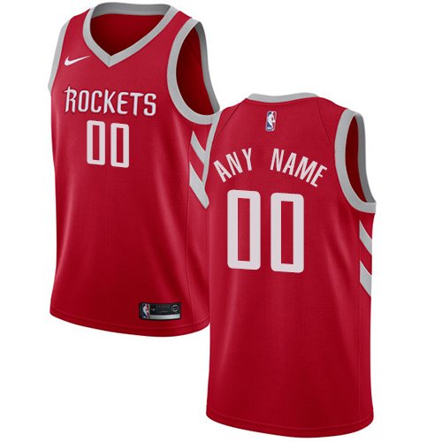 Men's Nike Rockets Personalized Custom Red Icon Edition Jersey