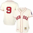 MEN'S BOSTON RED SOX #9 TED WILLIAMS CREAM THROWBACK JERSEY