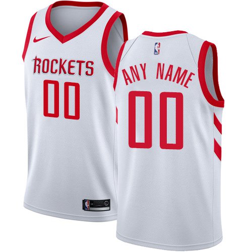 Men's Nike Rockets Personalized Custom White Association Edition