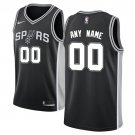 Men's Nike Spurs Personalized Custom Black Icon Edition Jersey