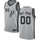 Men's Nike Spurs Personalized Custom Silver Statement Edition