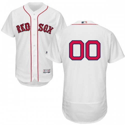 MEN'S BOSTON RED SOX CUSTOMIZED HOME WHITE FLEXBASE JERSEY