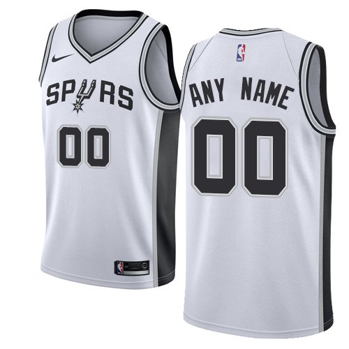 Men's Nike Spurs Personalized Custom White Association Edition