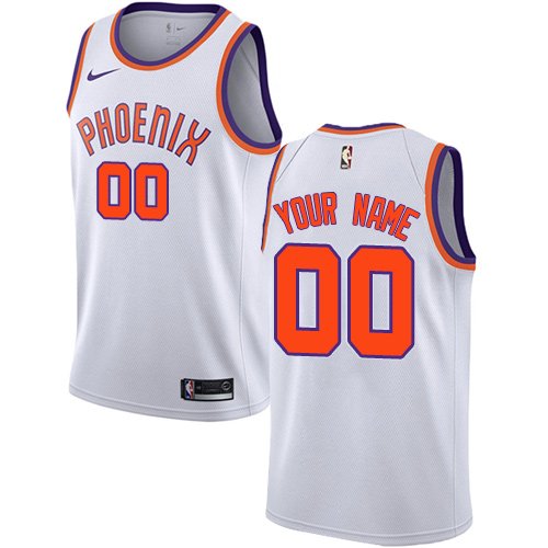 Men's Nike Suns Personalized Custom White Association Edition Jersey